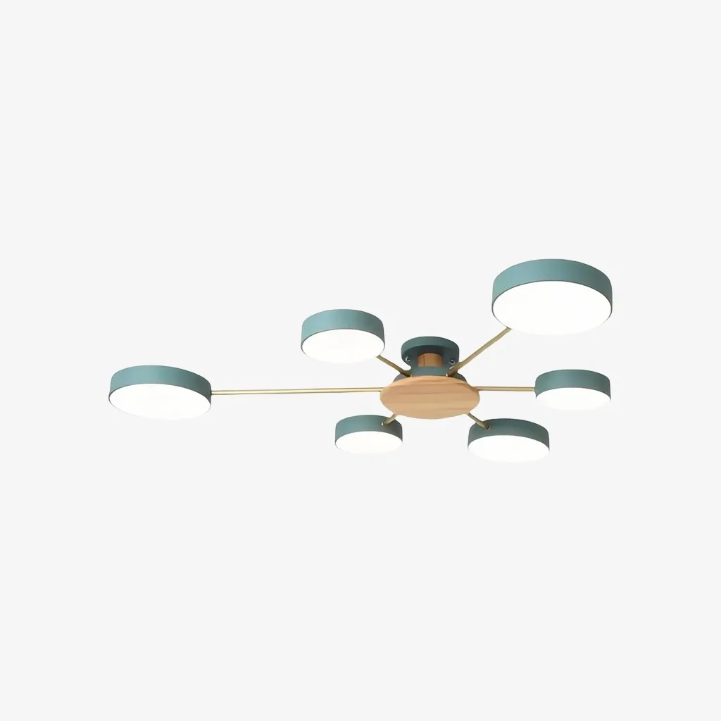 Stylish Wood-Branch Ceiling Lamp - LED Light for Dining Room and Living Room S378