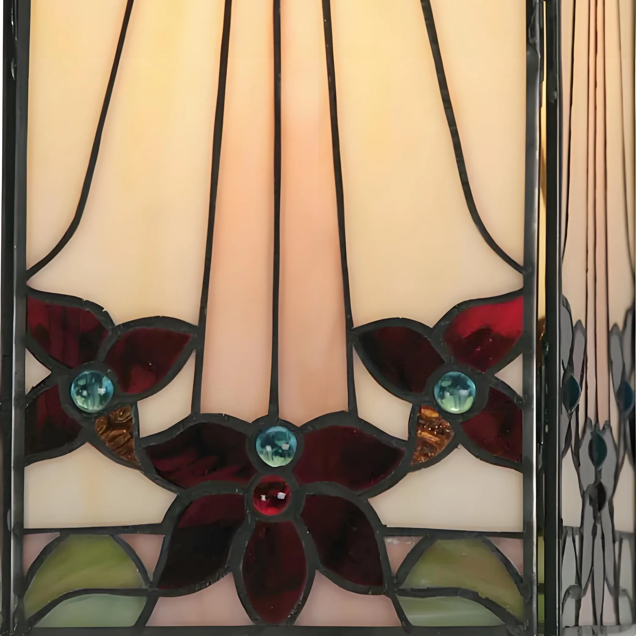 TF Camillo Mosaic Tiffany Glass Pendant Light - Square Lantern Shade - Artisan Home Décor Accessory T1025