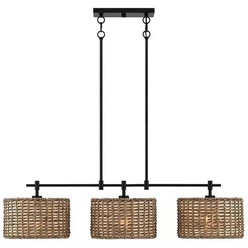 Raphael 3 Light Dimmable Drum Rattan Pendant Lamp S106