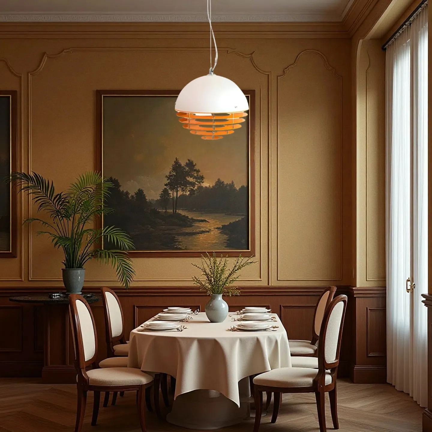 Bauhaus Sunset Pendant Lamp - Warm Ambient Lighting for Living Room S213