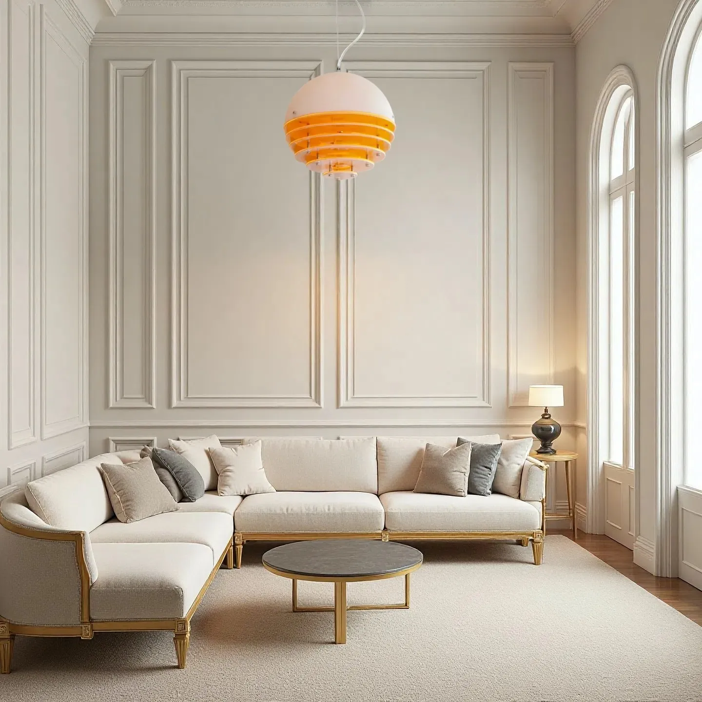 Bauhaus Sunset Pendant Lamp - Warm Ambient Lighting for Living Room S213