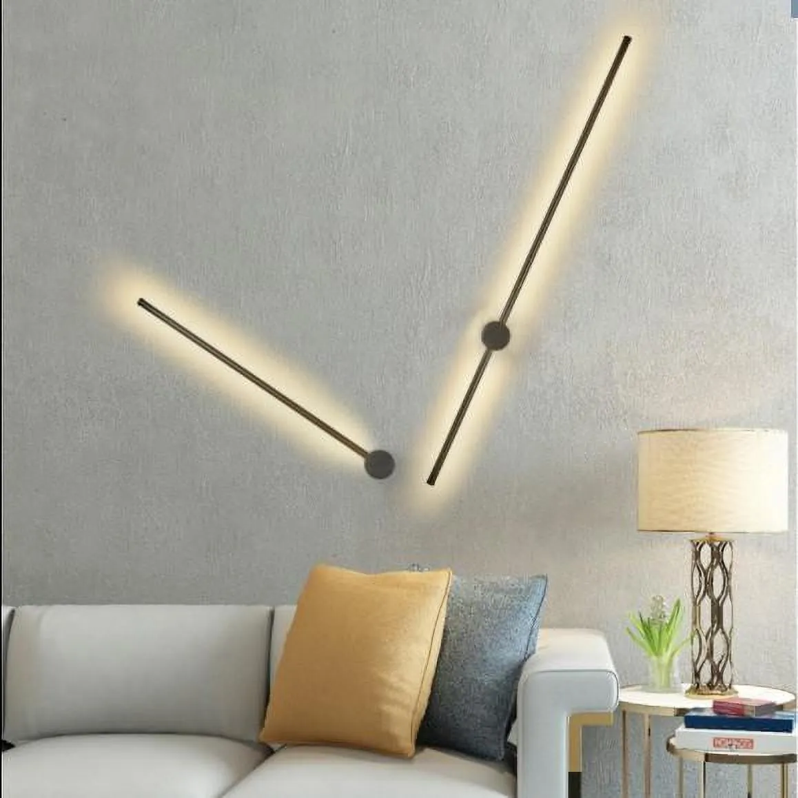 Industrial Modern Black Linear LED Wall Lights S114