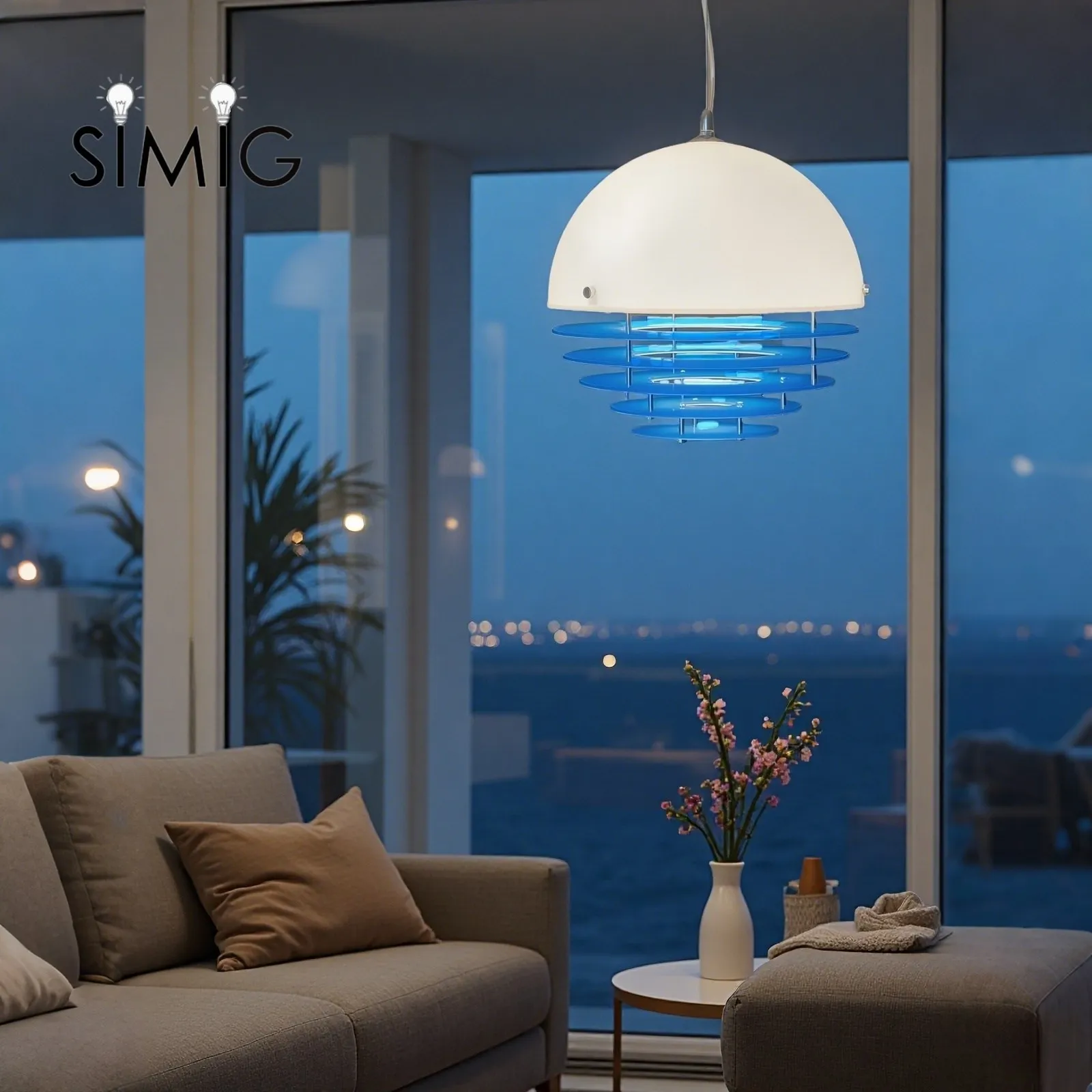 Bauhaus Sunset Pendant Lamp - Warm Ambient Lighting for Living Room S213