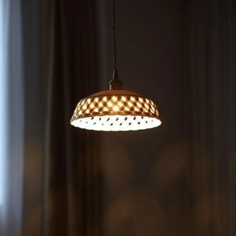 Modern White Ceramic Pendant Light  E27 Light For Living Room