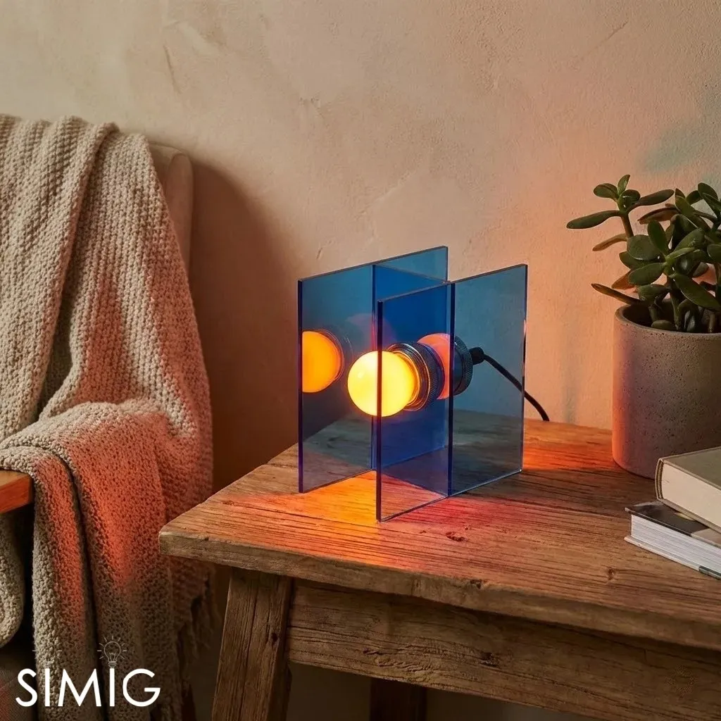 Afterglow Sunset Ocean Horizon Table Lamp - Modern Acrylic for Bedroom and Living Room S258