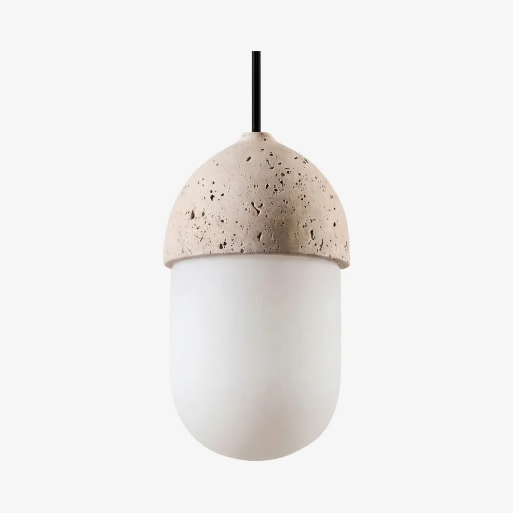 Orbaltis Modern Orb Cluster Pendant - Natural Stone and Glass Hanging Lamp for Living or Kitchen T1106