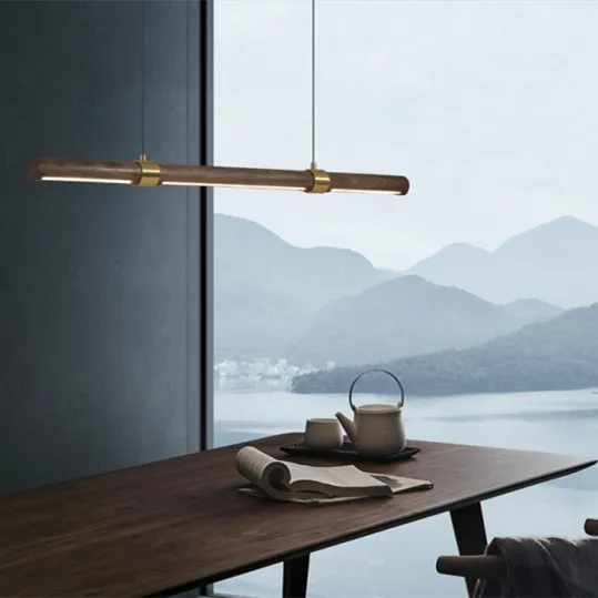 HOMER Round Case Wooden Pendant Light