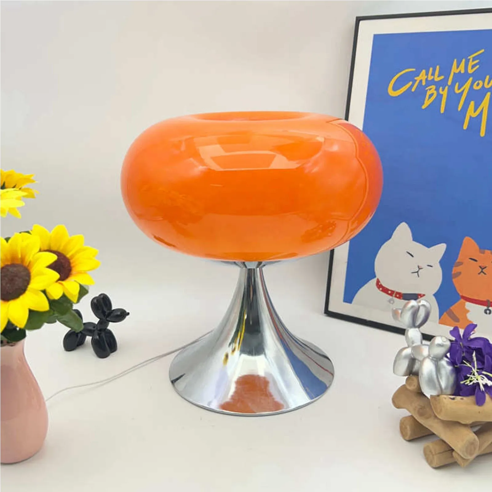 Lollora Bauhaus Apple Glass Table Lamp — Modern Desk & Bedside S171