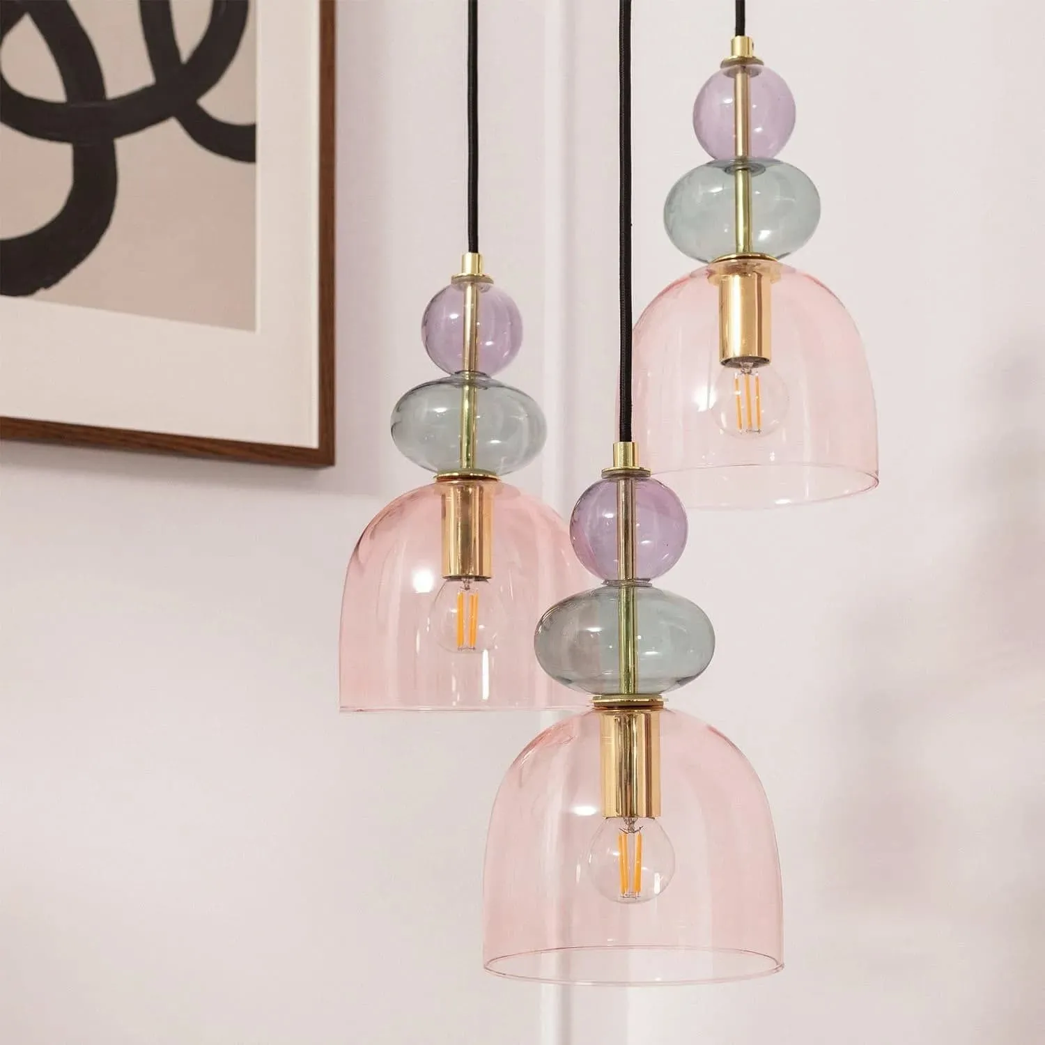 Contemporary Glass Lamp – Soft Glow for Modern Interiors S243
