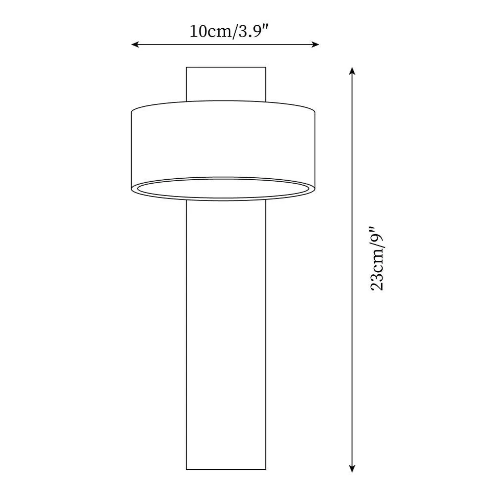 Travertine Cylinder Shade Lamp - Vintage Wall Sconce for Hallway M13