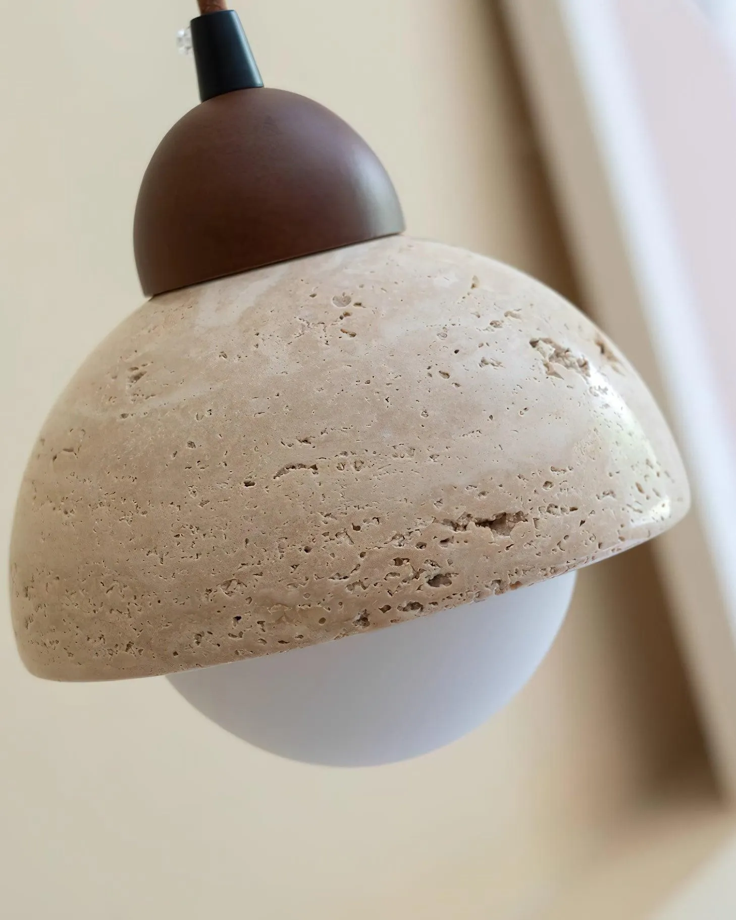 Yellow Travertine Wabi-Sabi Style Pendant Lamp M97