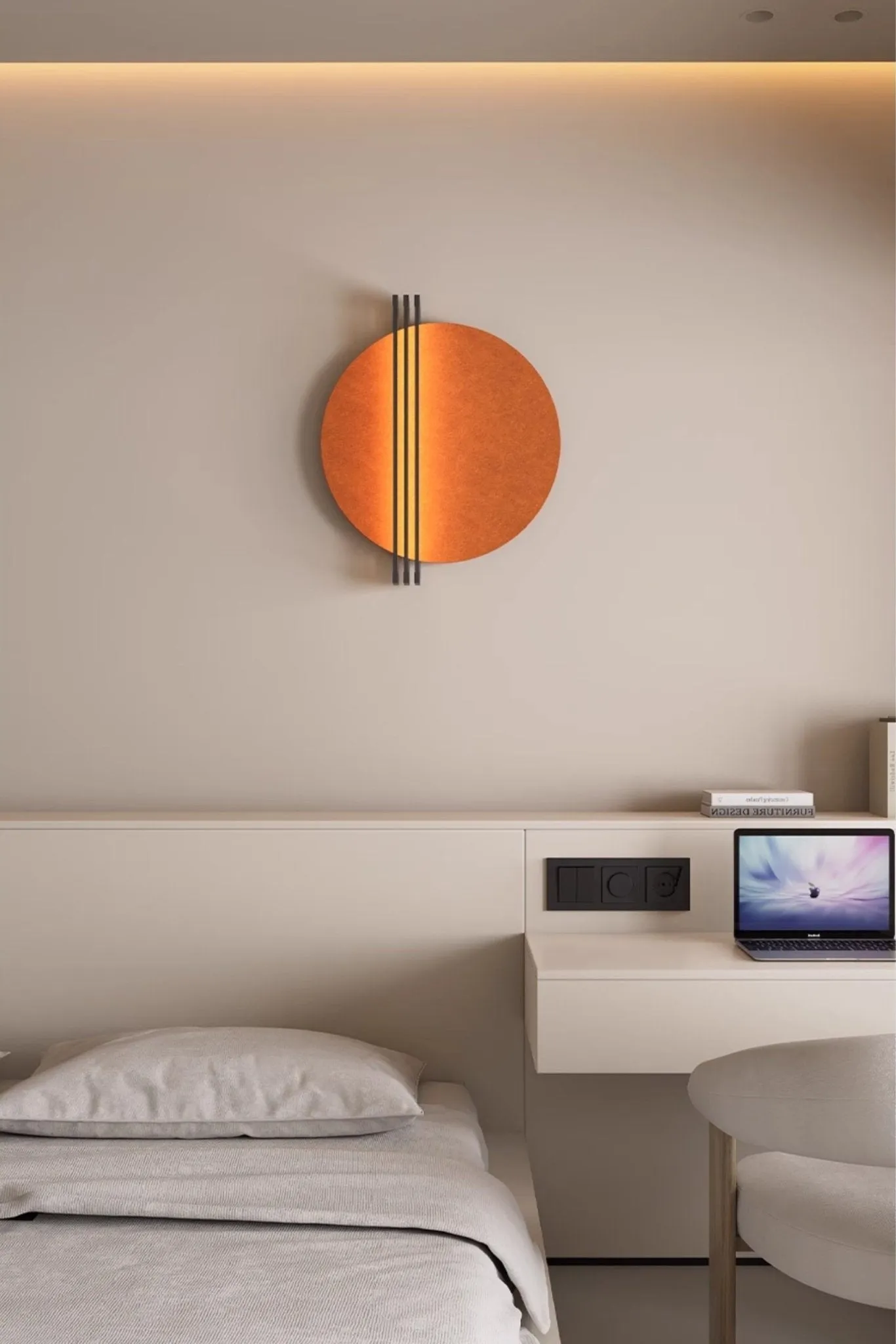 Abstract Sunrise Felt Wall Sconce T1605