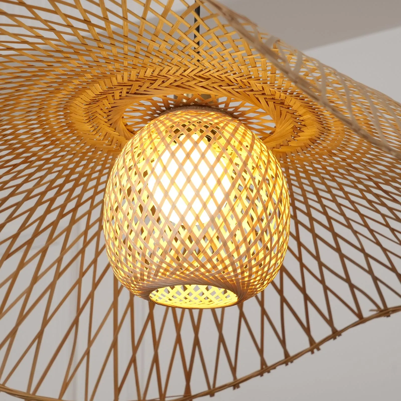 Bamboo Lotus Leaf Pendant Lamp P004
