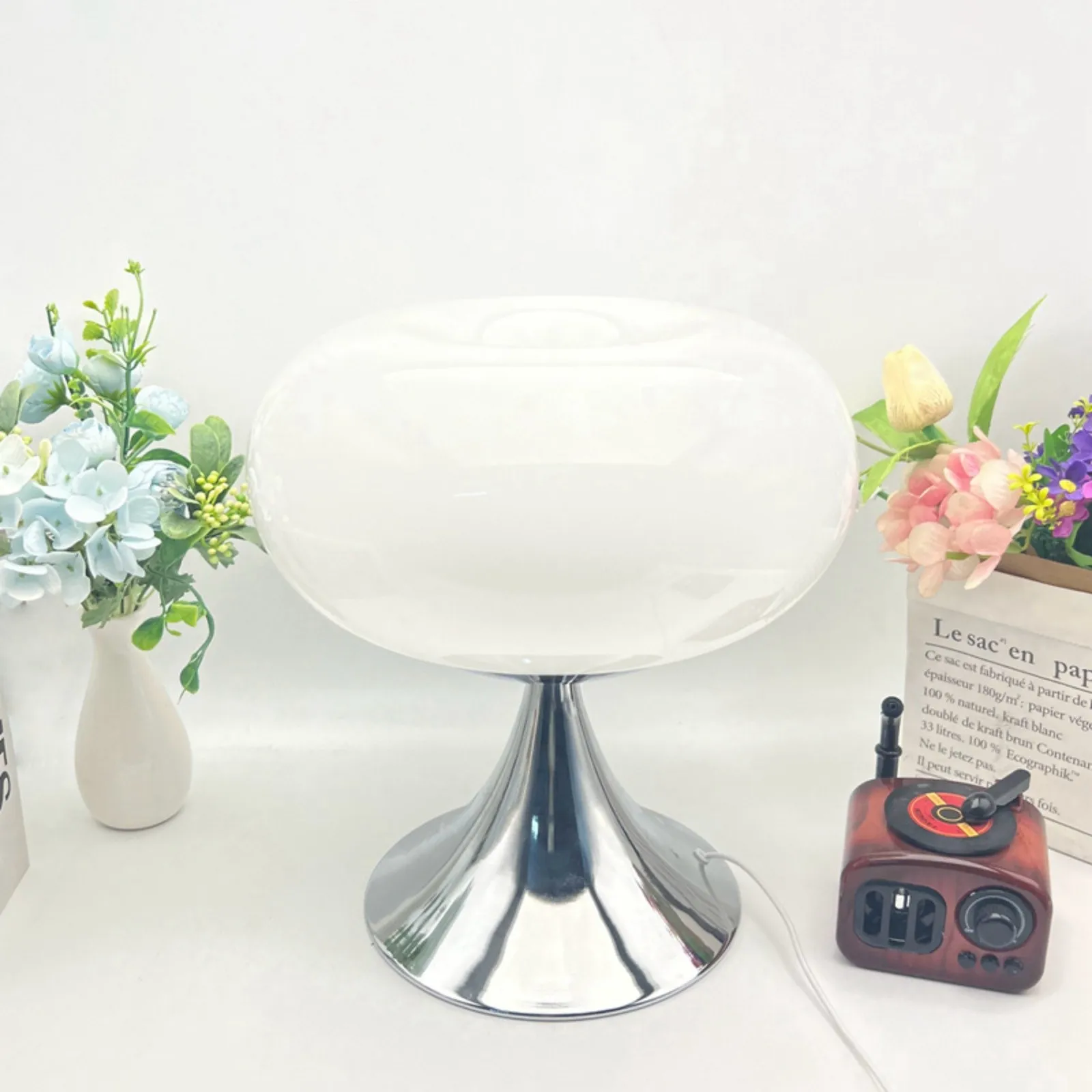 Lollora Bauhaus Apple Glass Table Lamp — Modern Desk & Bedside S171