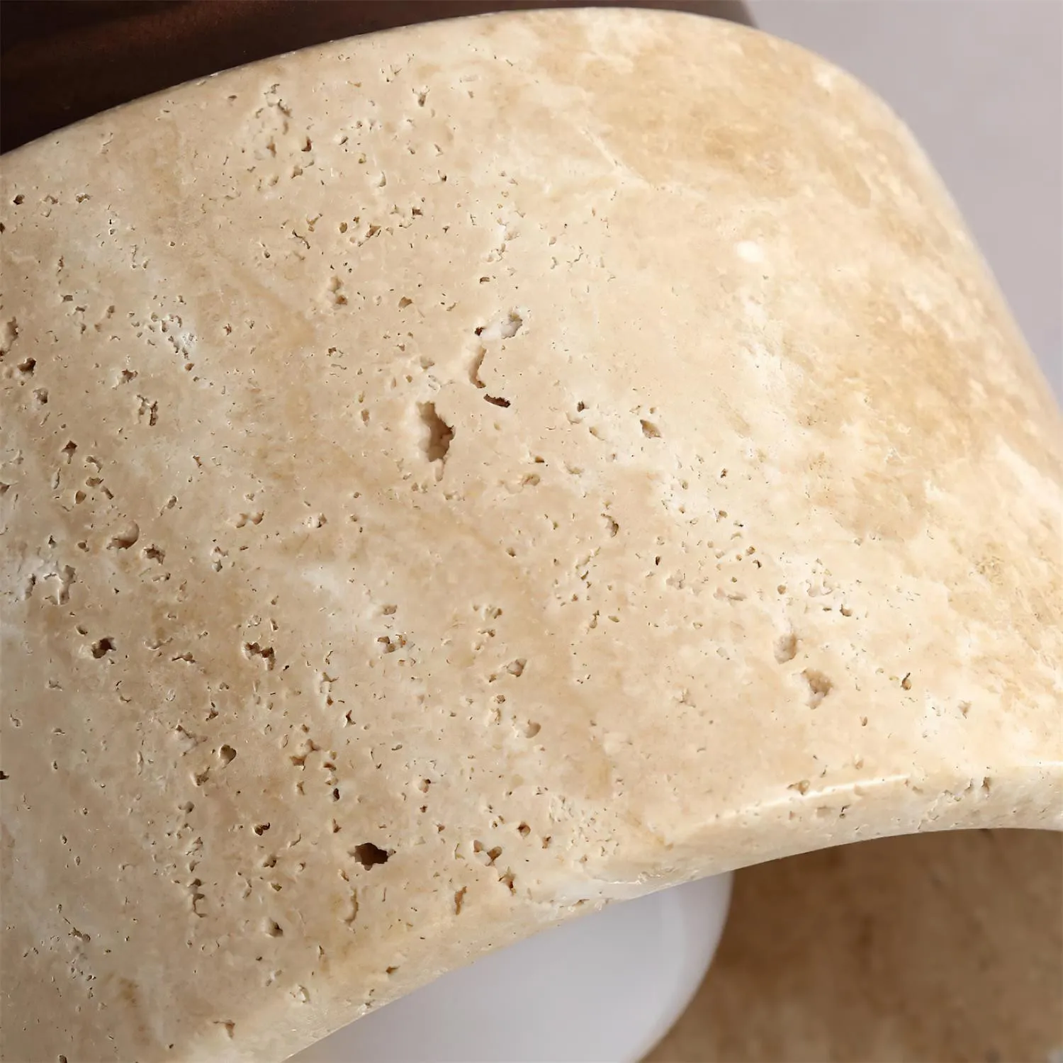 Travertine and Wood Design - Nordic Ceiling Light for Modern Spaces M98