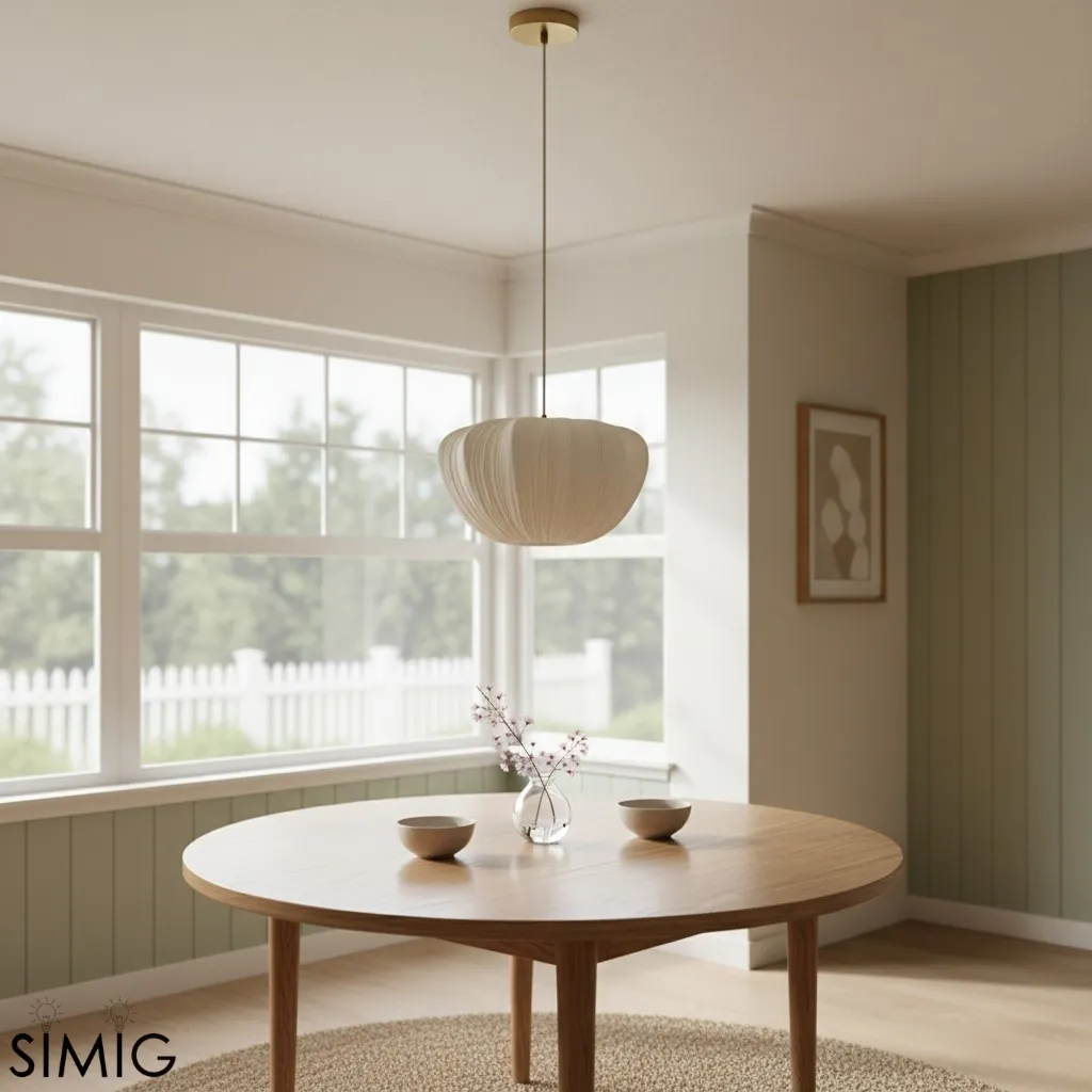 Linbron Soft Linen Shade Pendant - Elegant Light for Living T477