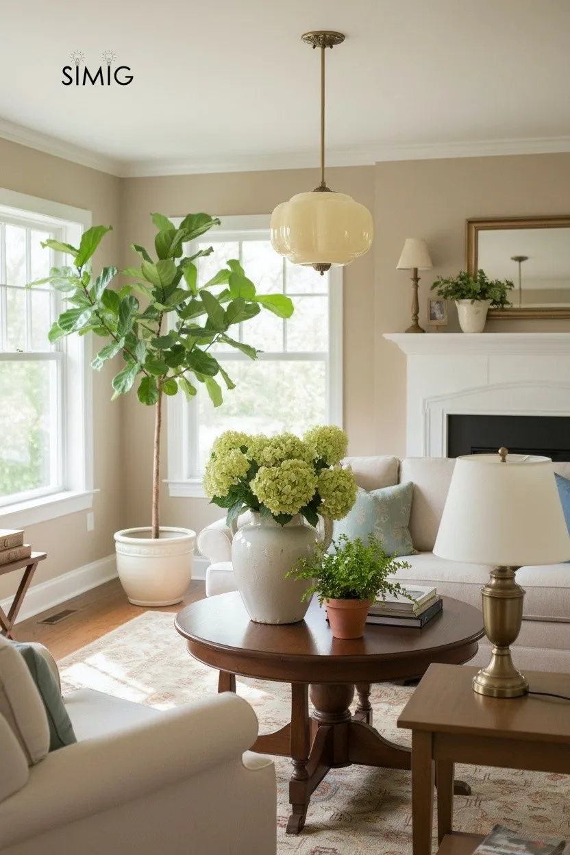 Eloise Vintage Glass Pendant Light - Elegant Design Semi-Flush Mount Light G53