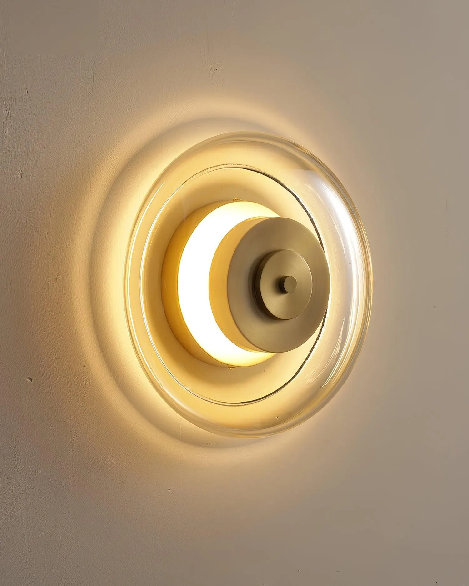 Postmodern Brass Glass Wall Lamp M112