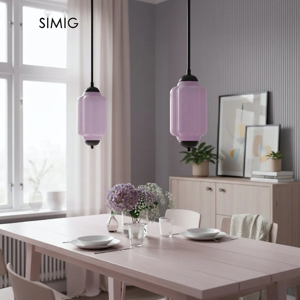 Eloise Vintage Glass Pendant Light - Elegant Pendant Lamp for Living Room G23