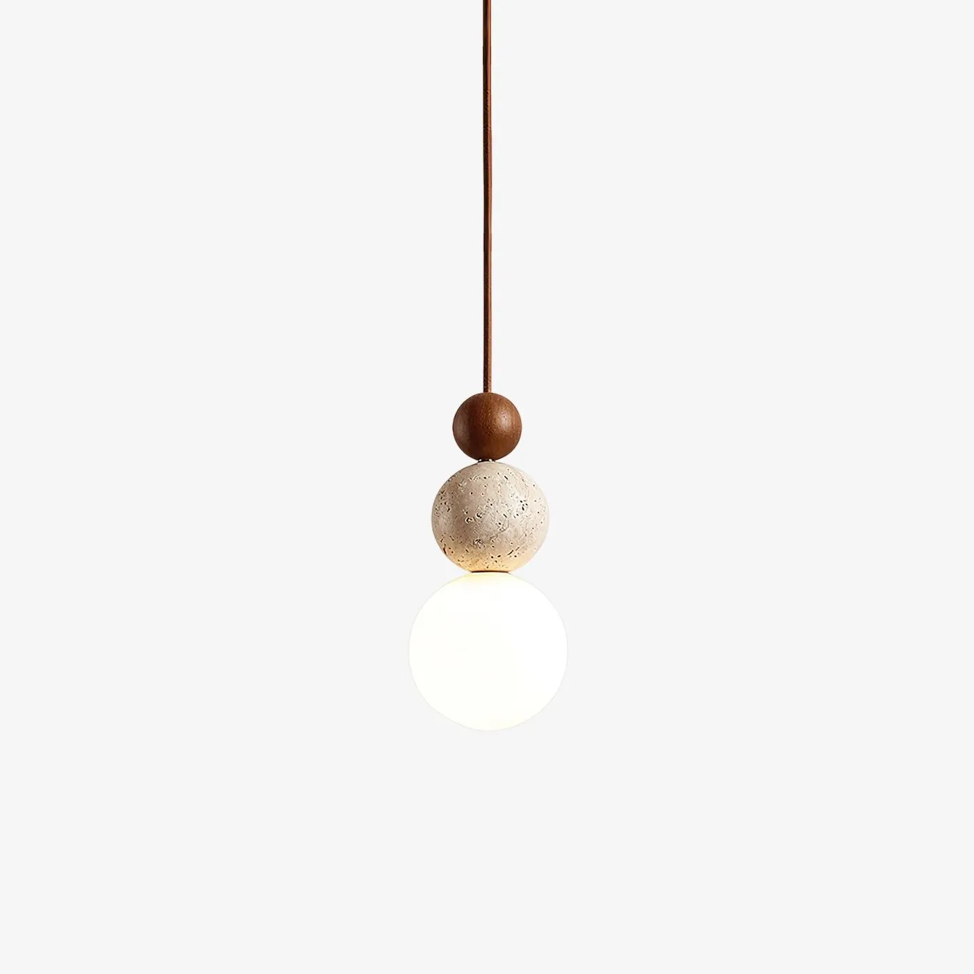 Modern Travertine Stone Globe Pendant Lamp G19