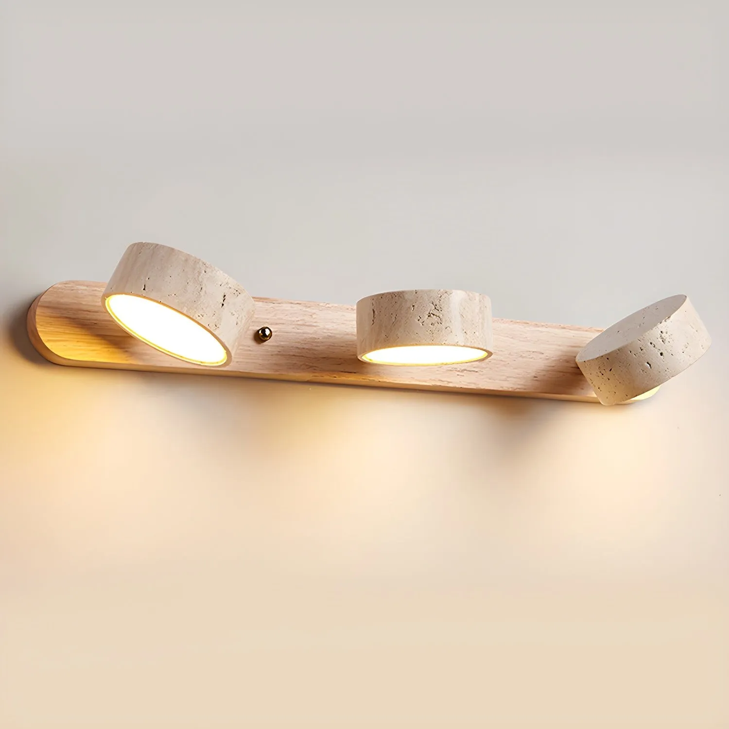 Travertine Walnut Multi Light Sconce - Bedroom Wall Lamp G115