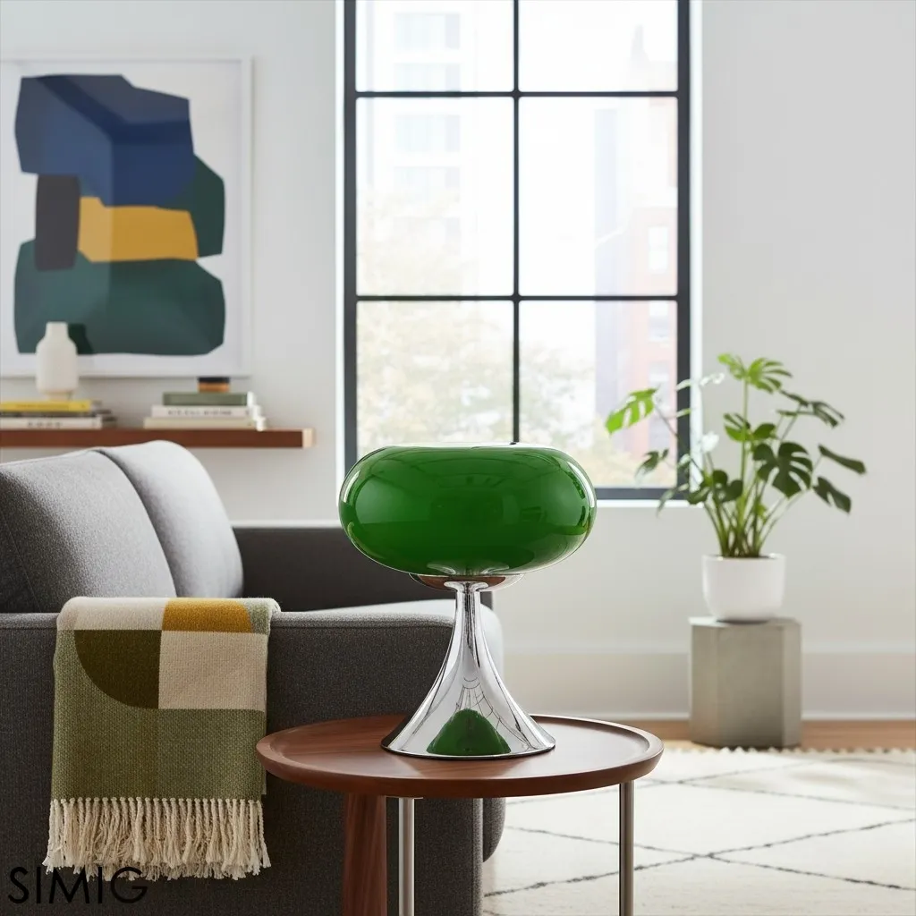 Lollora Bauhaus Apple Glass Table Lamp — Modern Desk & Bedside S171