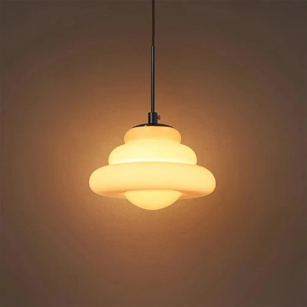 Tiered Pendant Lamp - Modern Glass and Metal for Dining Room S245