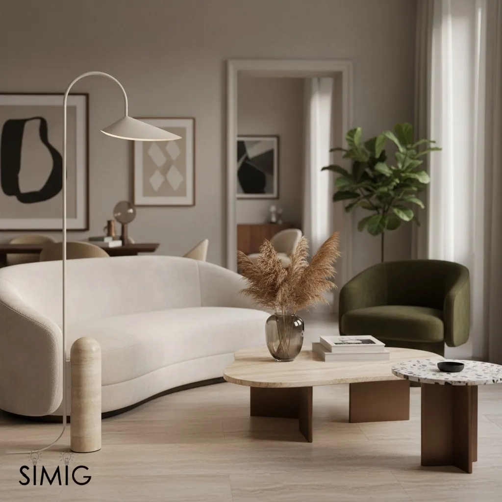Nulavo Floor Lamp - Minimalist Pivoting Lamp for Contemporary Interiors