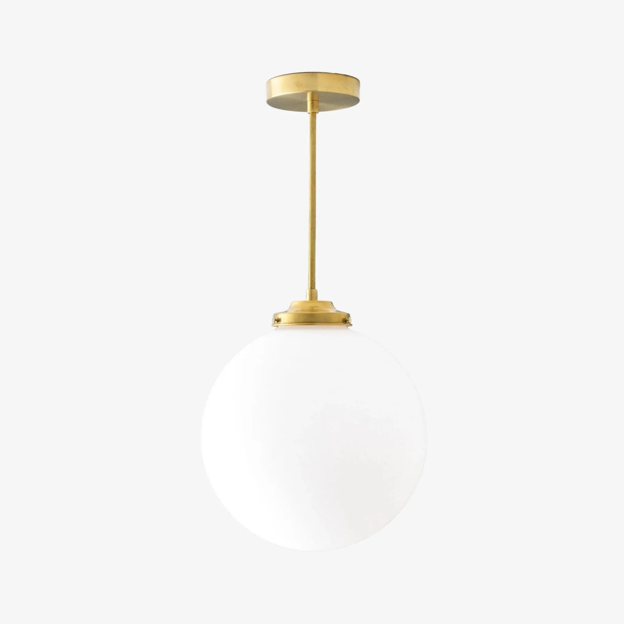 Glorica Glass 12 Inch Globe Ceiling Light - Frosted Glass Art Deco Pendant And Flush Mount T362