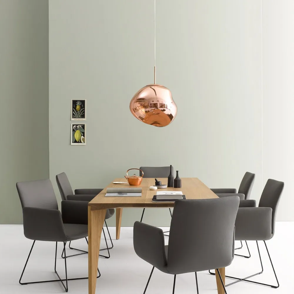 Glass Dynamic Pendant Light - Artistic Metallic Glow Pendant for Dining Area S54