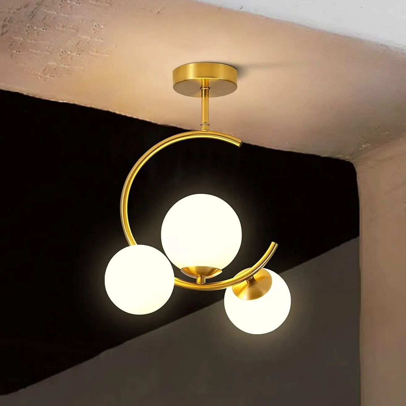 Scandinavian Modern Glass Molecular Chandelier S68