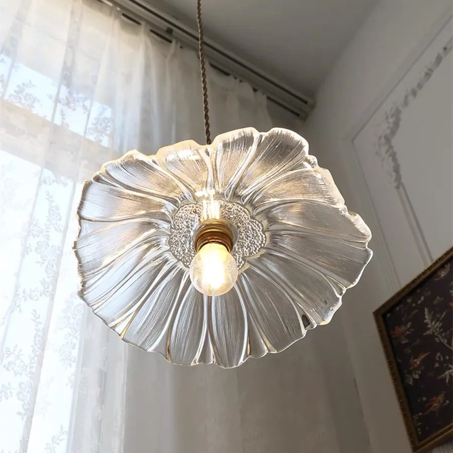 Tiffany Lotus Glass Pendant Light for Living Room S08