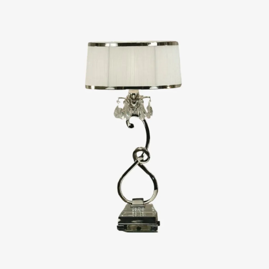 Talonis Decorative Crystal Table Lamp - Curved Metal Style for Home Interiors T951