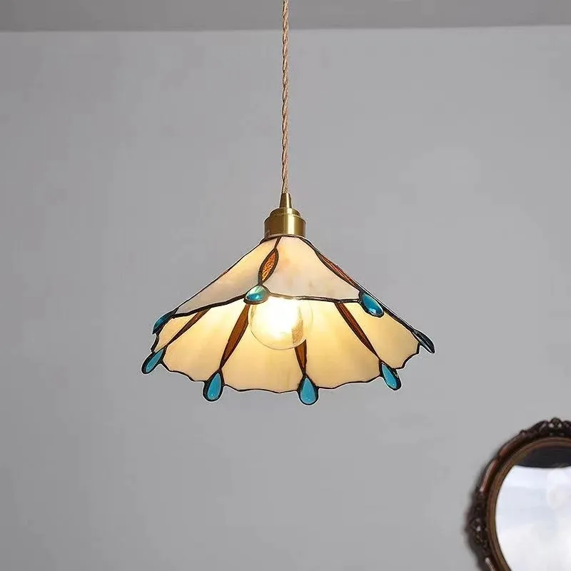 Retro Tiffany Stained Glass Pendant Light S92