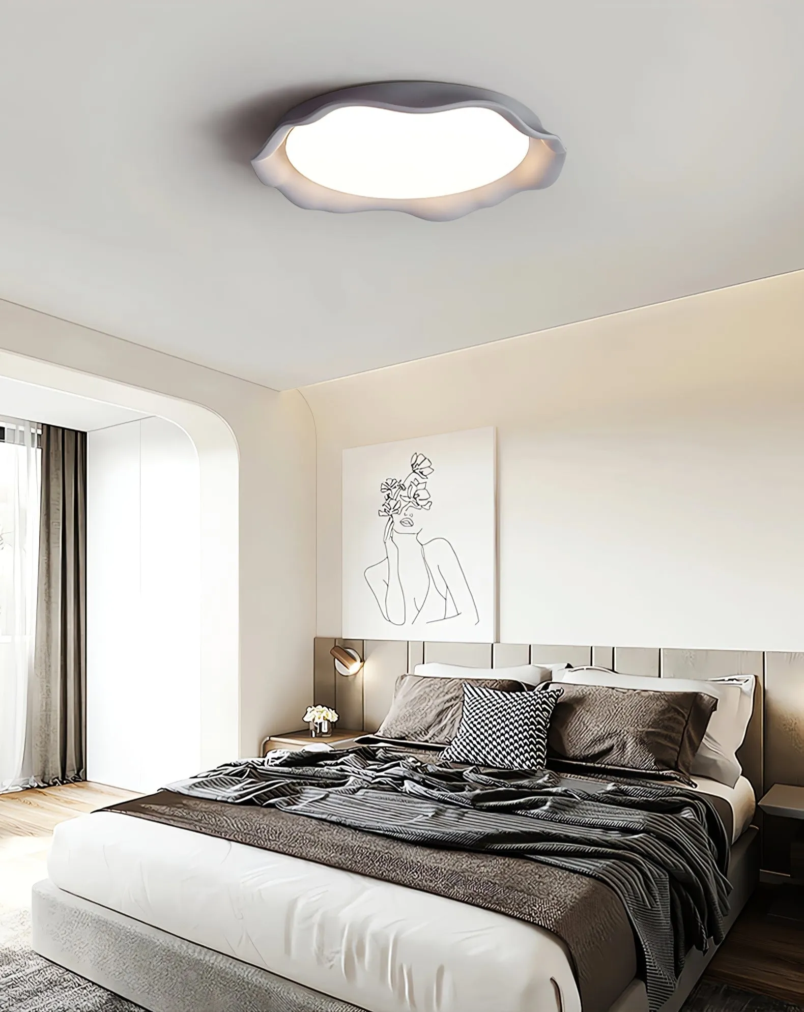 Aera Microcement Ceiling Light T1604