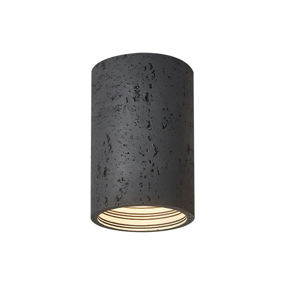 Cylindrical Ceiling Light - Modern Travertine Living Room M72
