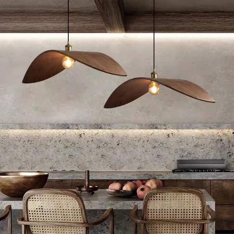 Wooden Dragonfly Pendant Light