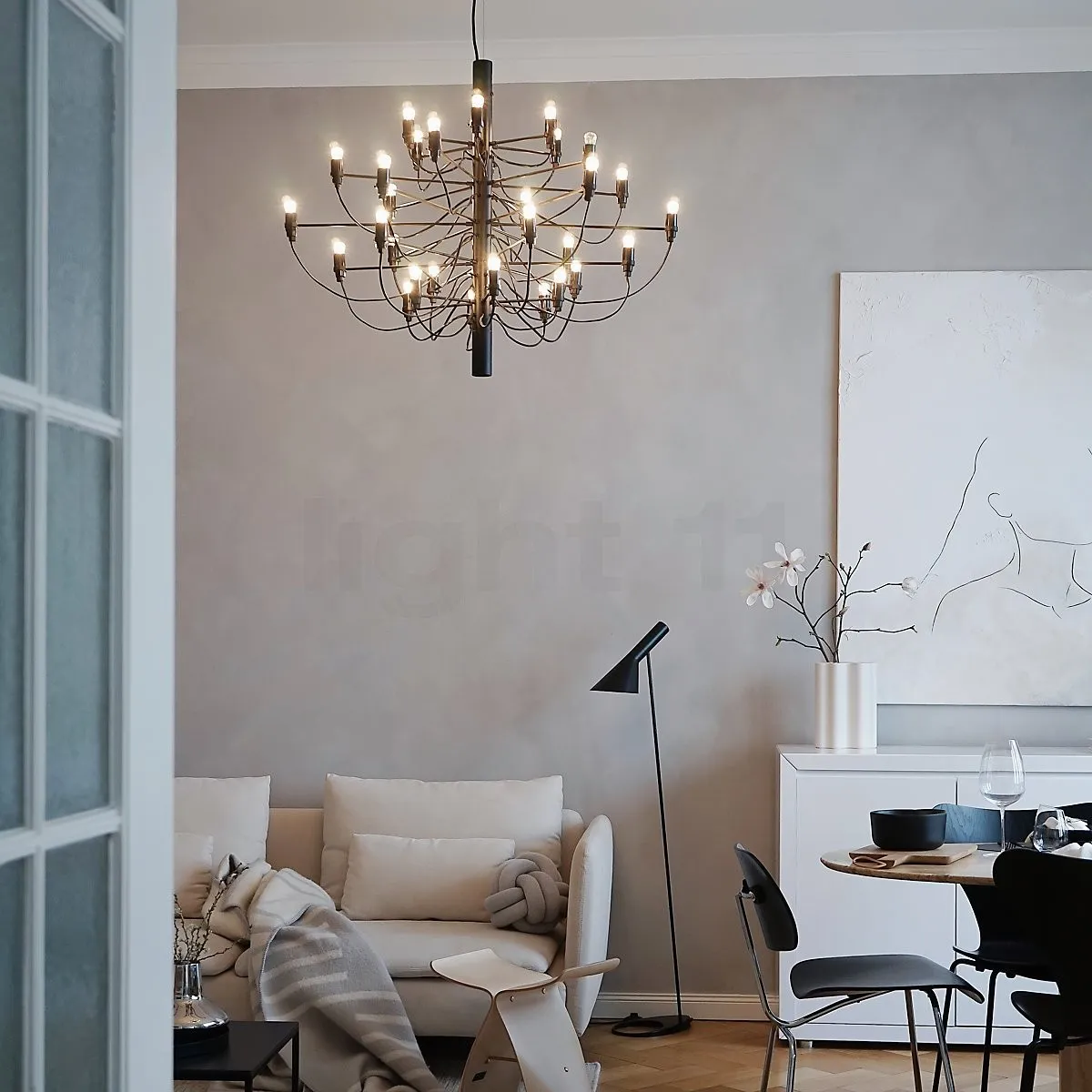 Tendrila Multi-Light Chandelier - Industrial Style Pendant Light for Dining Room