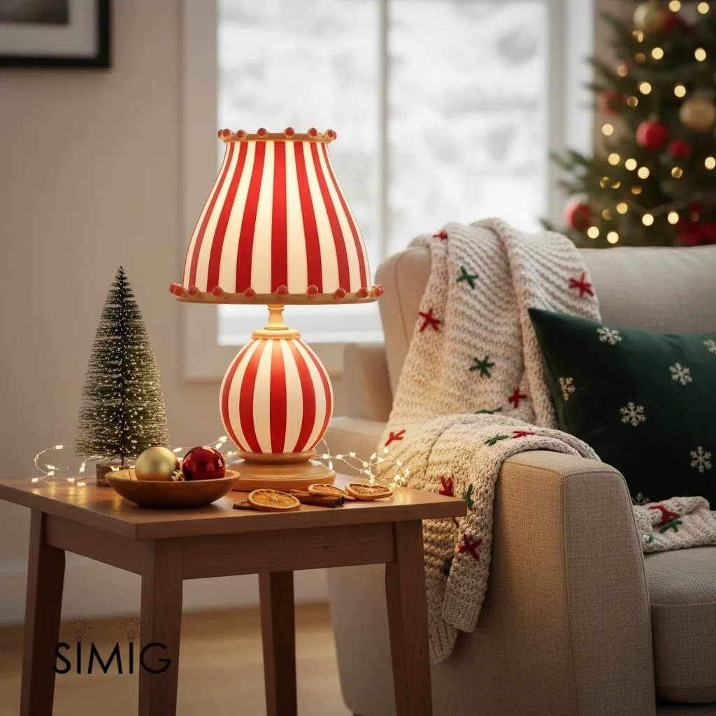 Festilo Circus-Style Metal Table Lamp — Vintage Living Room Accent S278