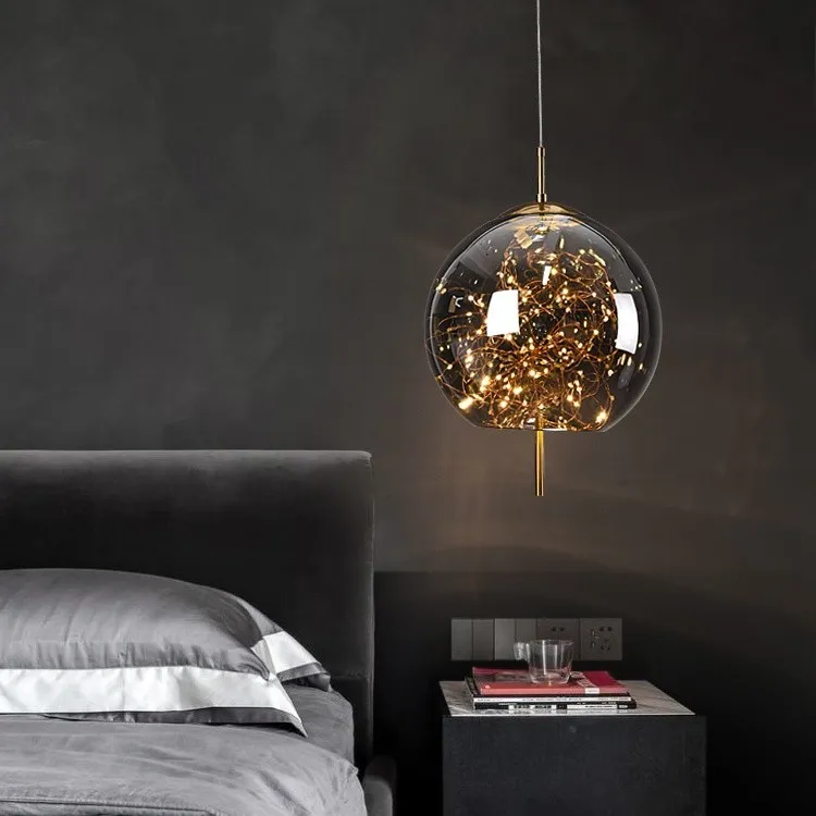 Scandinavian Cylinder Oval Glass Pendant Light M63