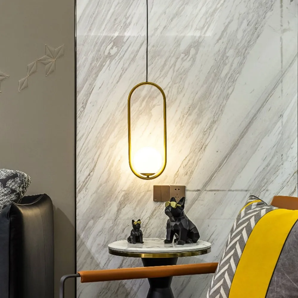 Halozen Pendant Lamp - Elegant Metal and Glass Pendant for Living Room