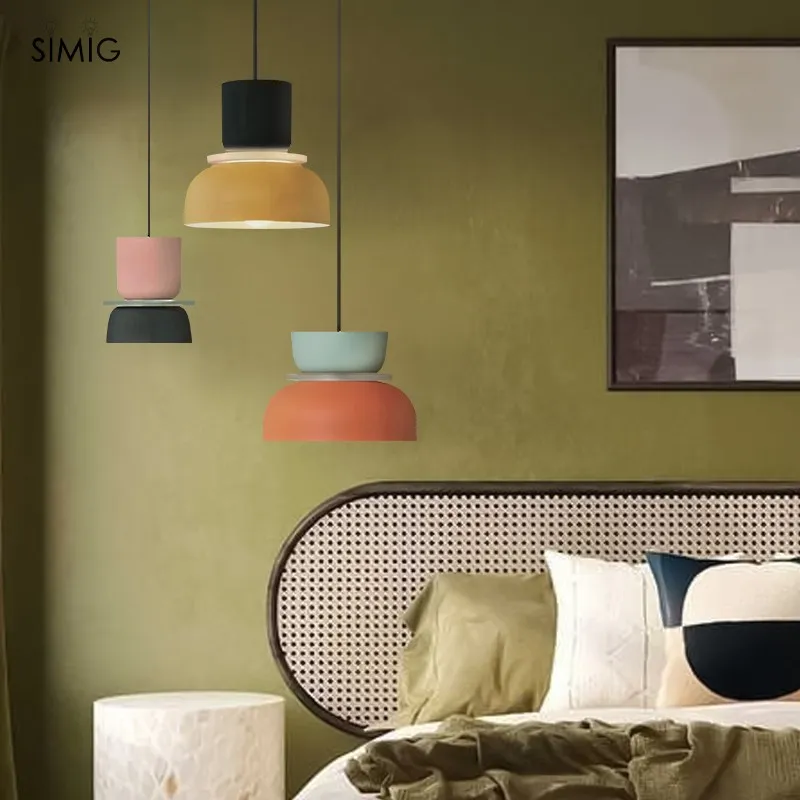 MACRI Color Block Nordic Pendant Light for Living Room