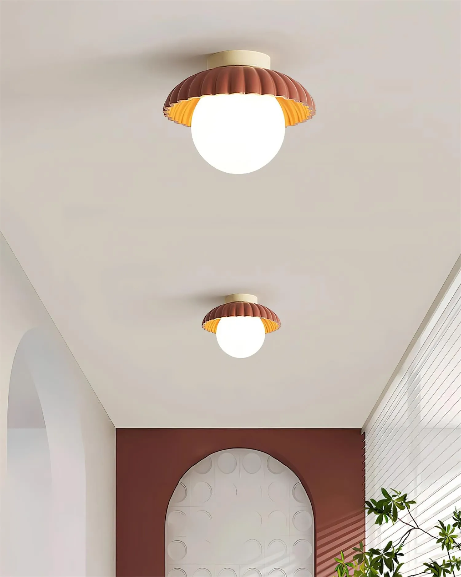 Alien Cream Glass Ceiling Light - Modern Nordic Ceiling Fixture M77