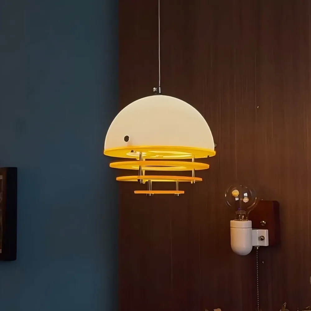 Bauhaus Sunset Pendant Lamp - Warm Ambient Lighting for Living Room S213
