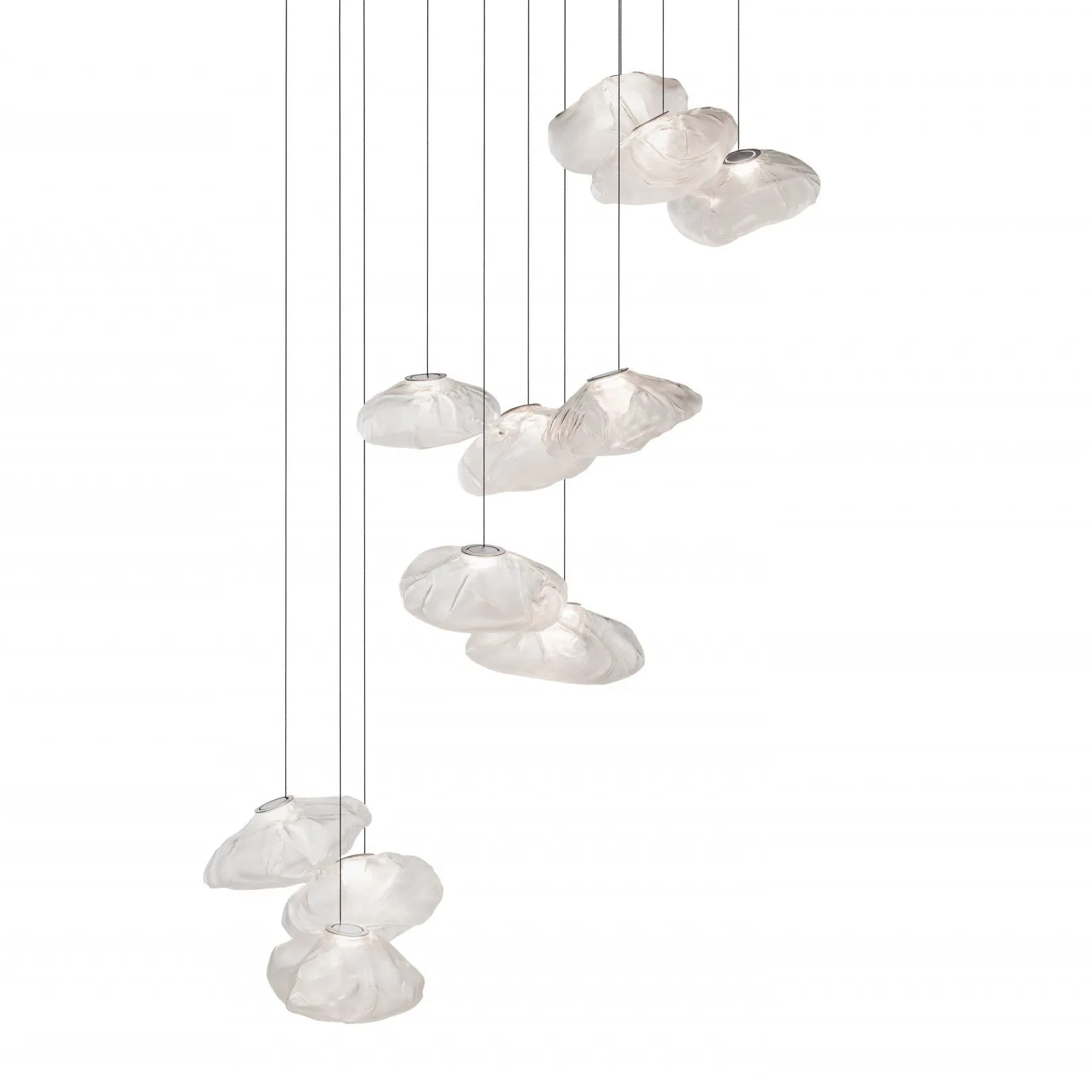 Multi-Head Irregular Glass Bubble Chandelier M79