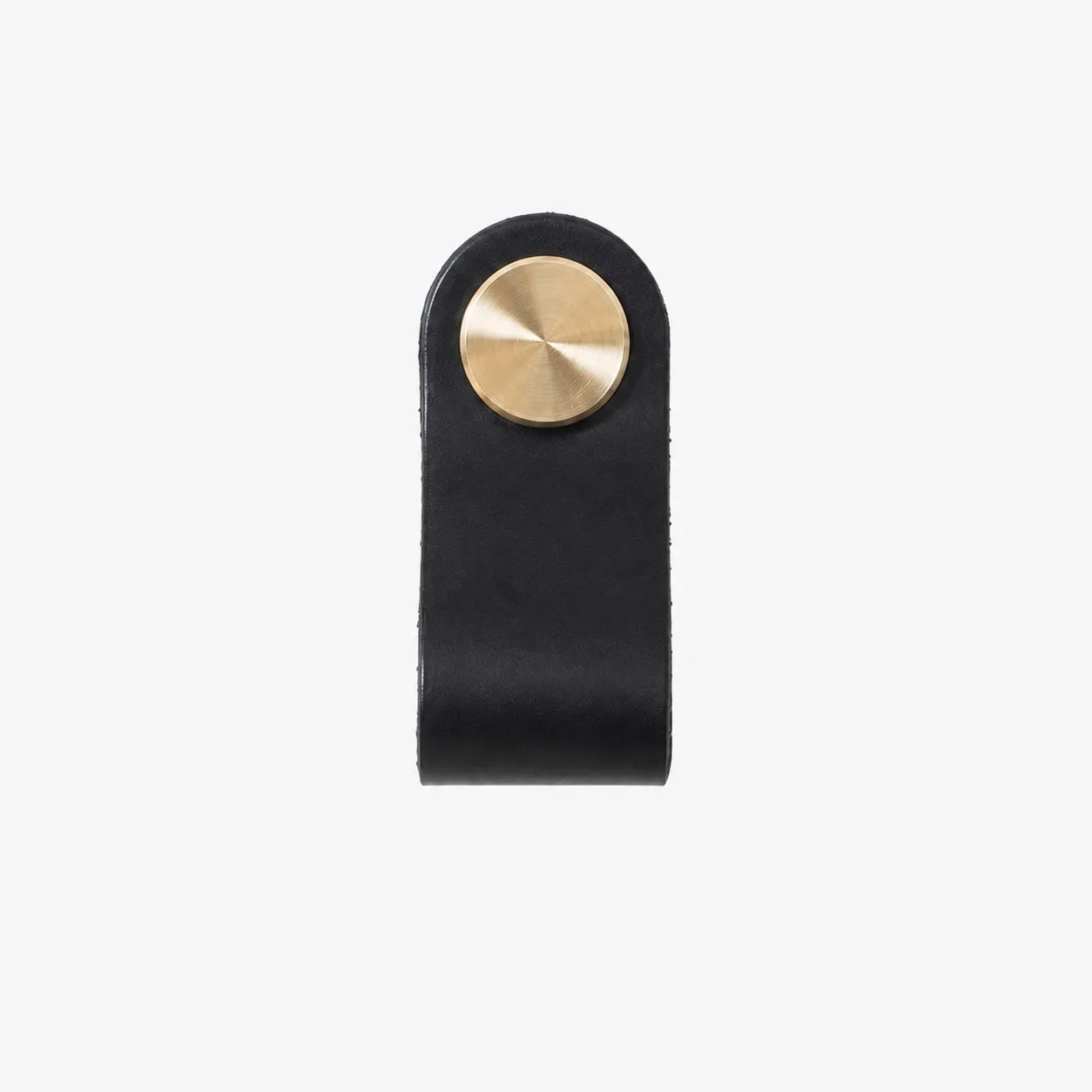 Cowhide leather and brass cabinet pull handle color and size option