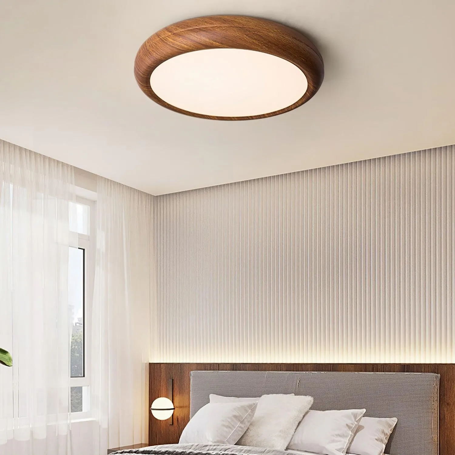 Wood Grain Round Ceiling Lamp M196