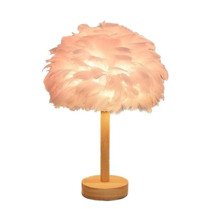 Decorative Feather Table Light For Bedroom