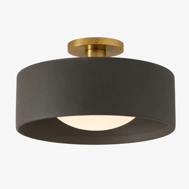 Cerova Elegant Round Porcelain Flush Mount Ceiling Light G86