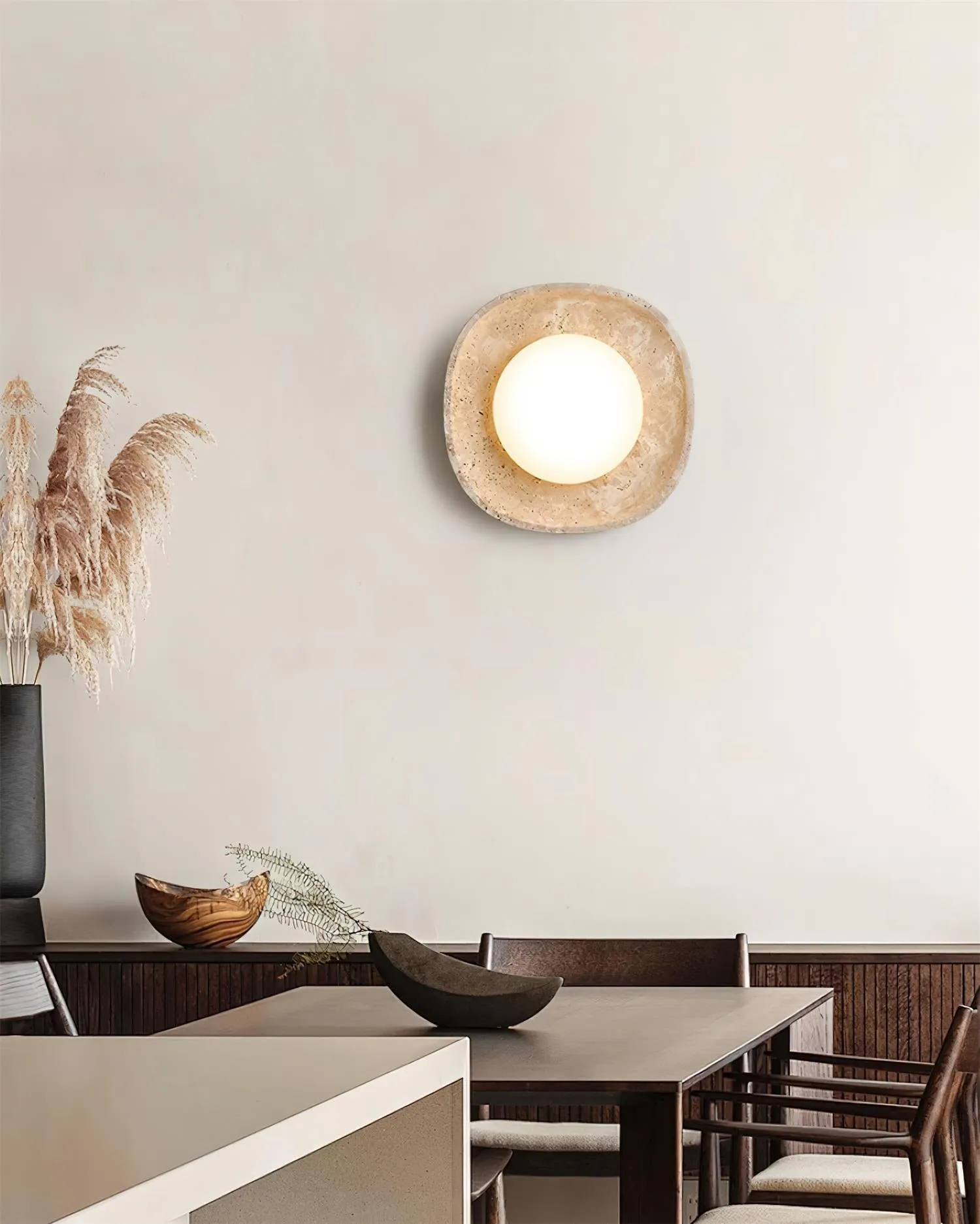 Japanese Style Wabi-Sabi Stone Wall Lamp M161